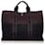 Hermès Hermes Black cabas MM Toile Tissu Noir Rouge Bordeaux  ref.590247