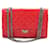 Chanel Bolso con solapa de reedición de patente de Matelasse Roja Metal  ref.590442