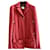 Chanel Chaquetas Roja Paño  ref.590456
