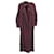 Burberry Long Trench Coat in Burgundy Silk  Dark red  ref.590508