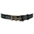 Cinturón Ralph Lauren de cuero negro con hebilla de oro viejo  ref.590522