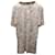 Dior x Sorayama Grafik-T-Shirt aus cremefarbener Seide Weiß Roh  ref.590606