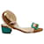 Jimmy Choo Dacha 35 Colorblock Sandals in Multicolor Suede Multiple colors  ref.590642