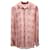 Ann Demeulemeester Camisa mangas compridas transparente com ilhós em seda rosa  ref.590647