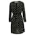 Maje Robe transparente à manches longues et fleurs en polyester noir  ref.590676