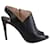 Miu Miu Slingback Open Toe Ankle Boots in Black Leather  ref.590795