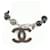 Chanel 09V Jumbo CC Bracciale a catena in argento x perla nera  ref.590851