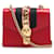 Gucci Mini sac à chaîne en cuir Sylvie Veau façon poulain Rouge  ref.590885