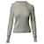 Ganni Embellished Cable Knit Sweater in Cream Cotton  White  ref.590889