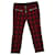 Isabel Marant Plaid Pants in Red Virgin Wool  ref.590891