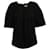 Stella Mc Cartney Stella McCartney Top à encolure plissée en coton noir  ref.590894
