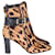 Balmain Ankle Boots with Buckle in Animal Print Pony Hair Wool  ref.590907
