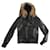 Gucci Jackets Black Leather Fur  ref.591157