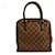 LOUIS VUITTON Brera Damier Ebene Brown Hand Bag with lined leather handles Cotton  ref.591183