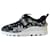 Miu Miu Sneakers Black Silvery Leather Nylon  ref.591192
