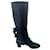 Chanel Boots Black Leather  ref.591266