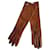 MAX MARA brand new real leather long gloves Cognac Lambskin  ref.591293