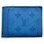 Louis Vuitton Esgotado Carteira Múltipla Azul Denim Slender Couro Lona  ref.591299