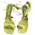 Christian Dior AH sandálias de passarela de alta costura97/98 Dior x Galliano Verde Camurça  ref.591408