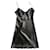 Christian Dior Silk satin dress inlaid with tone-on-tone lace Black  ref.591409