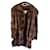 Yves Salomon Mink Fur Coat Brown  ref.591489