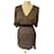 Stella Mc Cartney Dresses Brown Black Viscose Linen  ref.591568