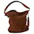 Borsa a secchiello Chanel in scamosciato marrone