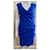 Diane Von Furstenberg Vestido de seda persia azul celeste DvF, super deslumbrante  ref.591759