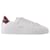 Golden Goose Deluxe Brand Pure Star Sneakers in White and Burgundy Leather  ref.592052
