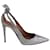 Aquazzura Bow Tie Sequined Pumps in Silver Leather  Silvery Metallic  ref.592233