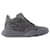Alexander Mcqueen Sneaker Alta in Pelle Grigia Grigio  ref.592239