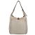Trim Hermès Marwari GM 2007 Tasche aus beigem Canvas mit hellbraunem Lederbesatz Weiß Roh