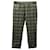 Dries Van Noten Check Linen Trousers in Green Linen  ref.592356