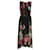 Alice + Olivia Aron Robe longue à imprimé floral en polyester noir  ref.592559