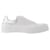 Alexander Mcqueen Sneaker Deck de Piel Blanca Blanco Cuero  ref.592568