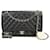 Timeless Chanel Classic Single Flap Maxi Black Caviar Gold Preto Couro  ref.592653