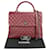 Chanel Coco Handle Large Burgundy Caviar Ruthenium Red Leather  ref.592691