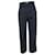 Jacquemus High-Waist Straight-Leg Pants in Navy Linen Navy blue  ref.592693