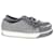 Lanvin Low-Top-Sneakers in Krokodil-Optik aus grauem Leder  ref.592783
