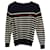 Moncler Striped Sweater in Navy Blue in Cotton  ref.592878