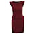 Sandro Paris Resonance Peplum Dress in Burgundy Polyester  Red Dark red  ref.592957