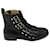 Maje Ankle Boots with Multiple Buckle-detailed Straps in Black Leather  ref.593129