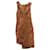 Vestido sin mangas floral Balenciaga Edition en acetato naranja cobre Fibra de celulosa  ref.593137