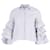 Blusa con volantes de rayas de Iris & Ink en algodón azul y blanco  ref.593158