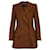Alberta Ferretti Short Tuxedo in Brown Wool   ref.593595
