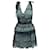 Self portrait Self-Portrait Bow-Detailed Tiered Guipure Lace Dress in Blue Polyester  ref.593975