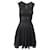 Alaïa Alaia Textured Fit and Flare Dress in Black Viscose  Cellulose fibre  ref.594004