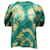 Ulla Johnson Isolda Tie Dye & Texture Dot Blouse in Green Silk  ref.594015