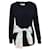 Sandro Suzanne Tie Waist Sweater in Navy Blue Wool  ref.594091