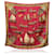 Hermès Hermes Paris Vintage Red Silk Jonques et Sampans 1966 de la Perriere  ref.594157